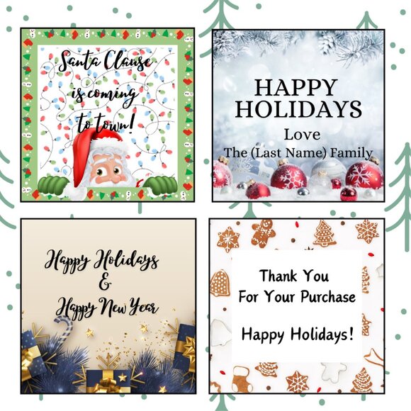 Holiday Thank You Cards & Stickers - Picture 1 of 5